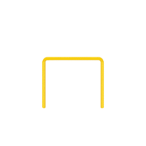Odbojnica liniowa – żółta odbojnica metalowa - wymiary 1200x1000 mm, do wbetonowania