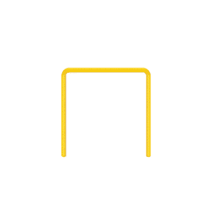 Odbojnica liniowa – żółta odbojnica metalowa - wymiary 1200x1200 mm, do wbetonowania