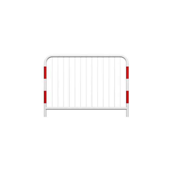 Bariera drogowa U-11a biała cynkowana z pasami odblaskowymi –  zabezpieczenie dla budownictwa i  infrastruktury drogowej  60,3 x 20 x 2000