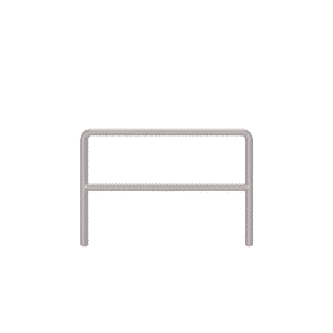 Barierka techniczna U12a – cynkowana odbojnica metalowa - wymiary 1500x1100 mm, do wbetonowania