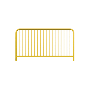 Bariera drogowa typu U-11a z dodatkową belką, malowana na żółto, 48,3 x 20 x 2000 mm