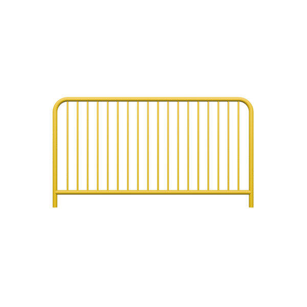 Bariera drogowa typu U-11a z dodatkową belką, malowana na żółto, 48,3 x 20 x 2000 mm