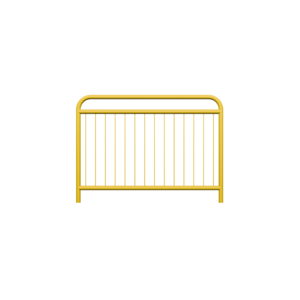 Bariera drogowa U-11a z dodatkową belką, żółta, do wbetonowania,  60,3 x 20 x 2000