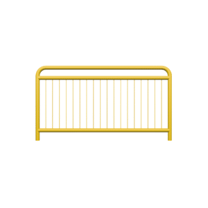 Bariera drogowa U-11a z dodatkową belką, żółta, do wbetonowania, 60,3 x 10 x 1500